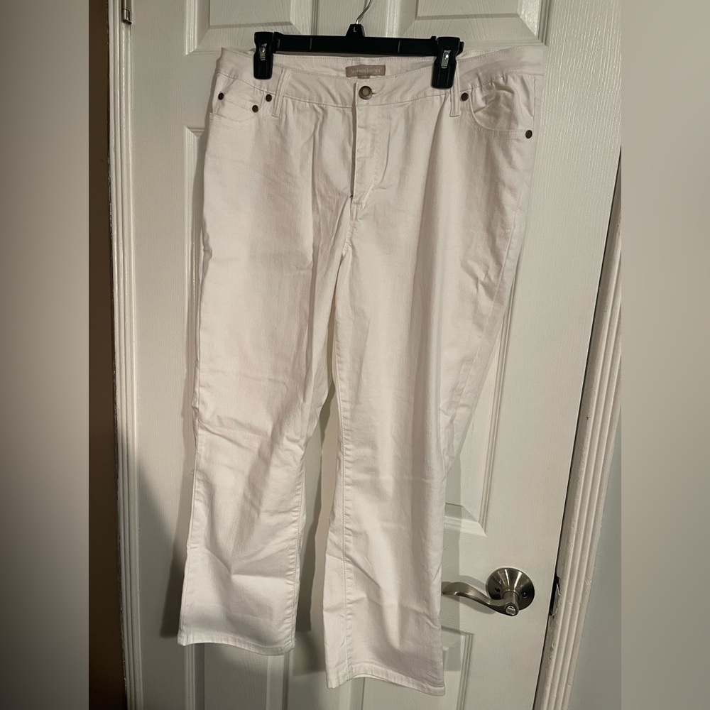 Woman Within White Jeans